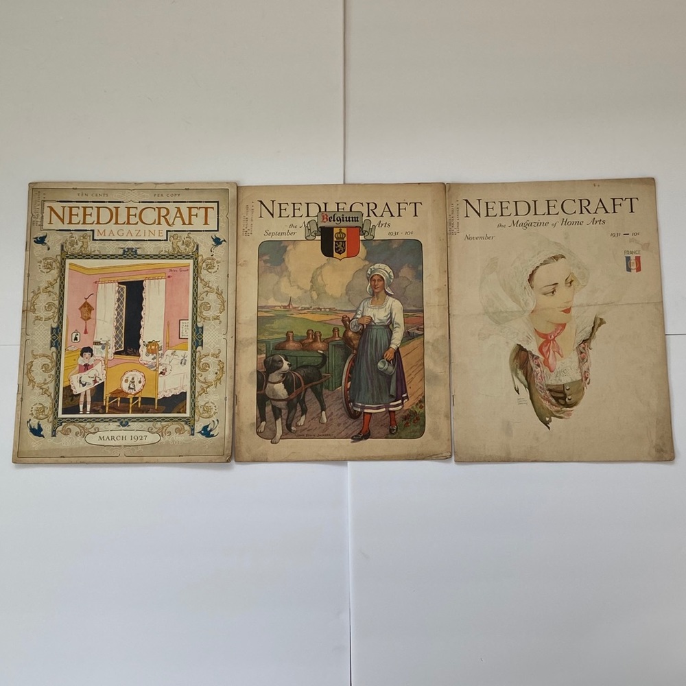 3 Vintage Needlecraft Magazines.